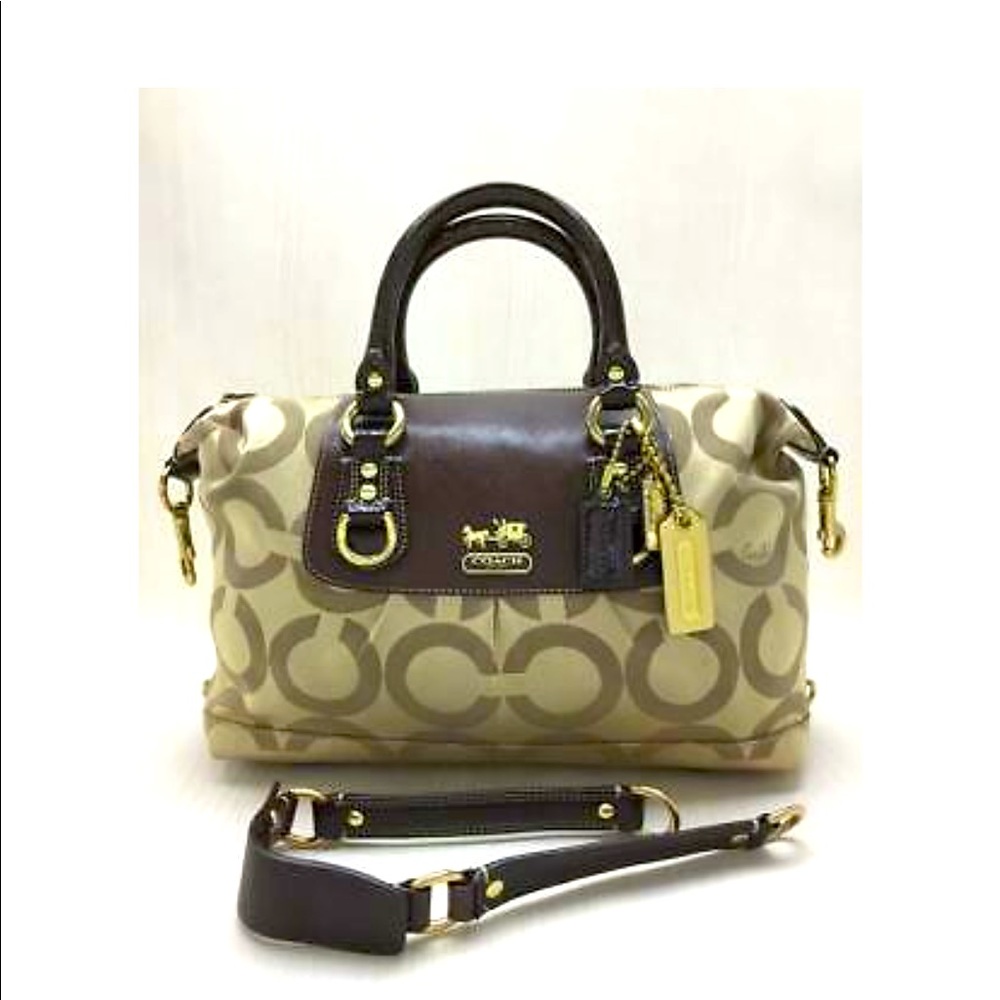 Coach Madison Gold Signature Handbag H0868-12947